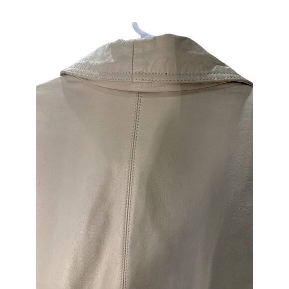 Avanti Tan Genuine Leather Bomber Jacket Size M, Made in Korea Pre-Owned - Picture 13 of 15